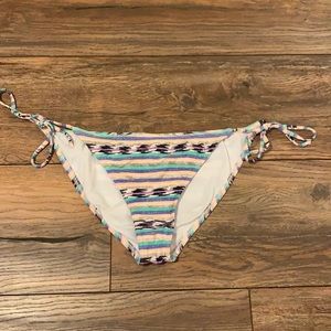 Scrunchy Back Striped Bikini Bottom